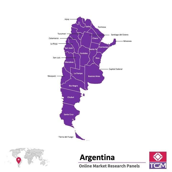 Onlinepanel i Argentina| Marknadsundersökning i Argentina