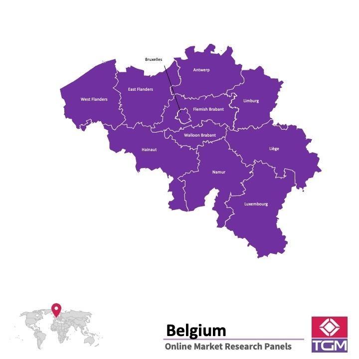 Onlinepanel i Belgien|  Marknadsundersökning i Belgien