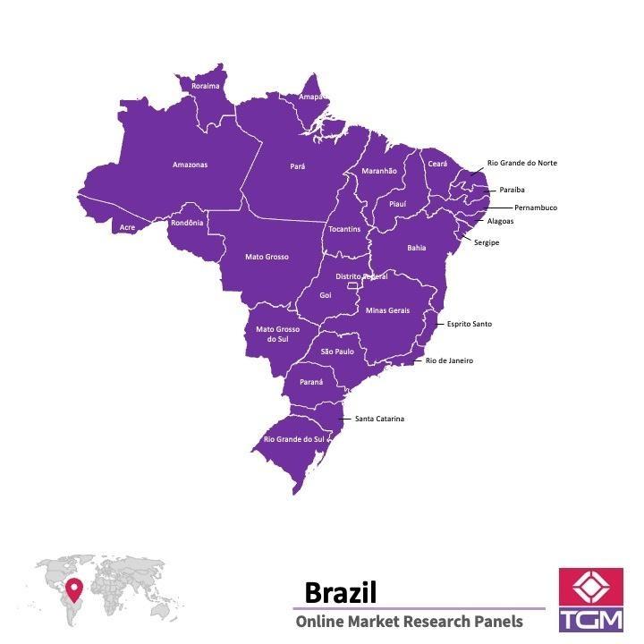 Onlinepanel i Brasilien| Marknadsundersökning i Brasilien