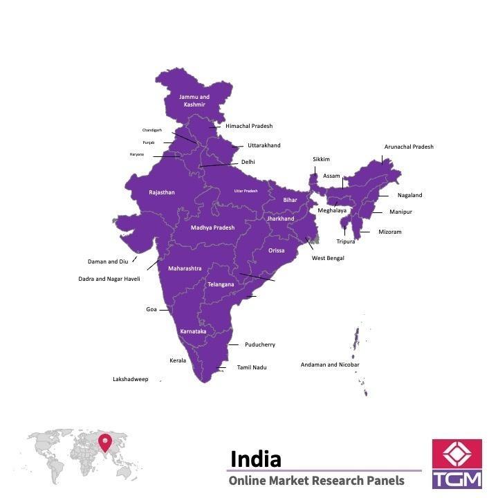 Onlinepanel i Indien| Marknadsundersökning i Indien