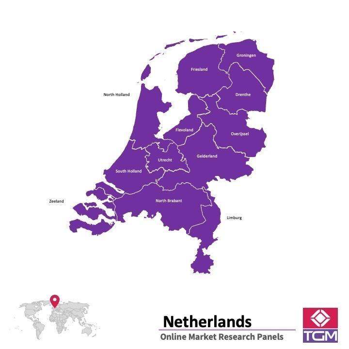 Onlinepanel i Holland| Marknadsundersökning i Holland