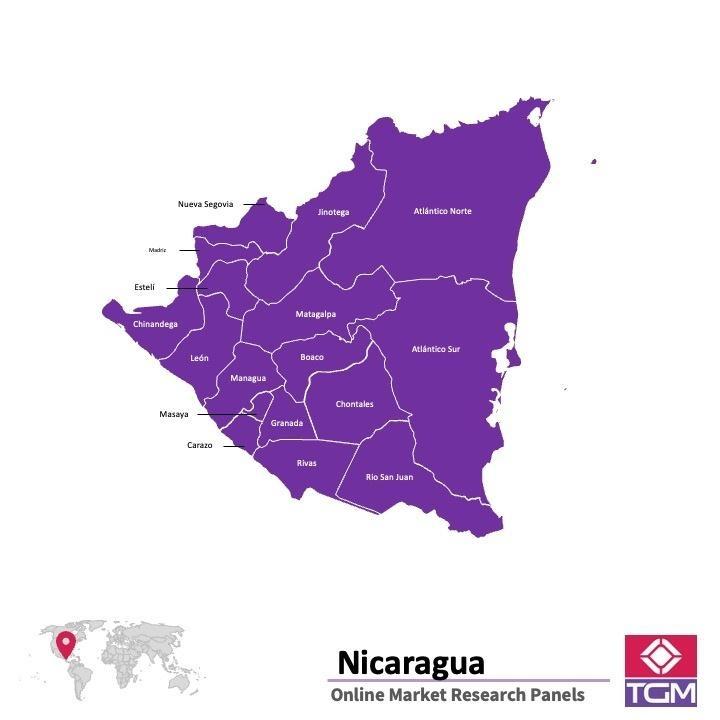Onlinepanel i Nicaragua| Marknadsundersökning i Nicaragua