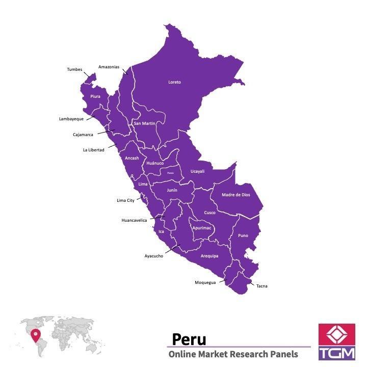 Onlinepanel i Peru| Marknadsundersökning i Peru