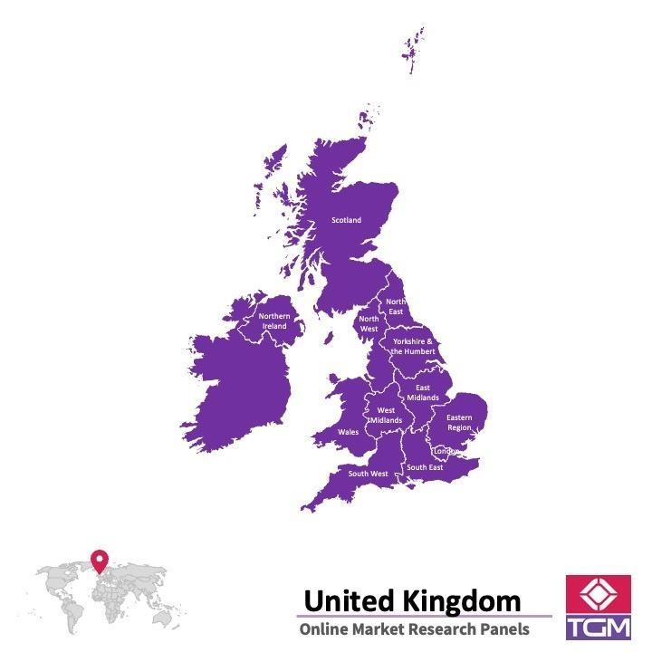 Onlinepanel i Storbritannien|  Marknadsundersökning i Storbritannien