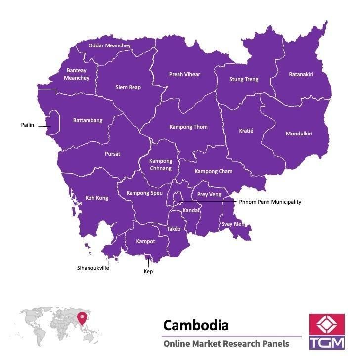 Onlinepanel i Kambodja|  Marknadsundersökning i Kambodja