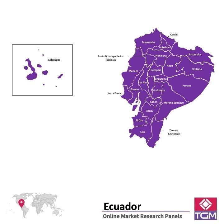 Onlinepanel i Ecuador|  Marknadsundersökning i Ecuador