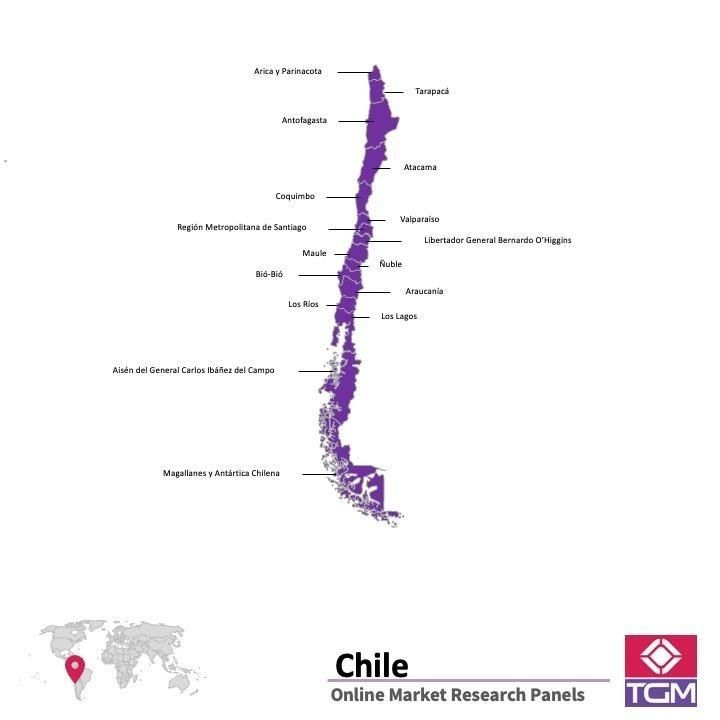 Onlinepanel i Chile|  Marknadsundersökning i Chile