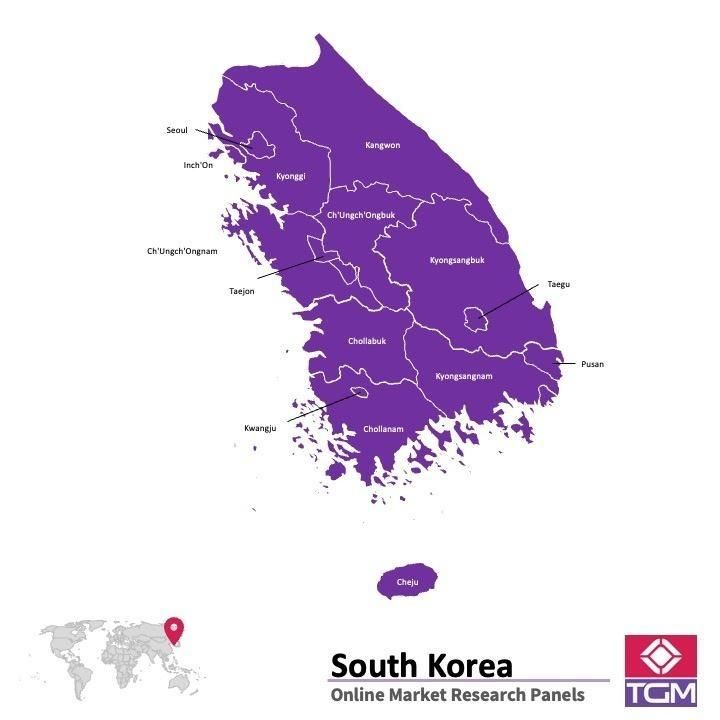 Onlinepanel i Sydkorea|  Marknadsundersökning i Sydkorea