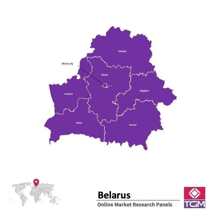 Onlinepanel i Belarus|  Marknadsundersökning i Belarus