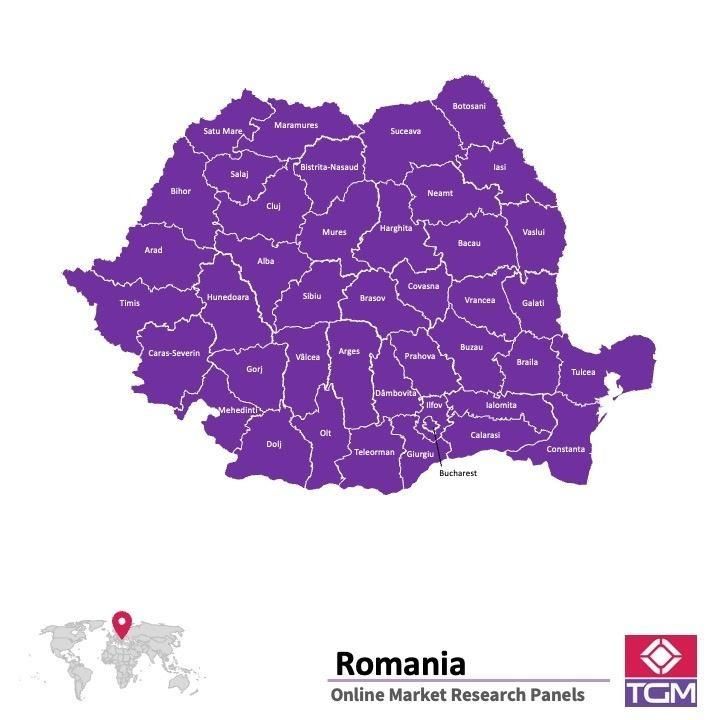 Onlinepanel i Rumänien|  Marknadsundersökning i Rumänien