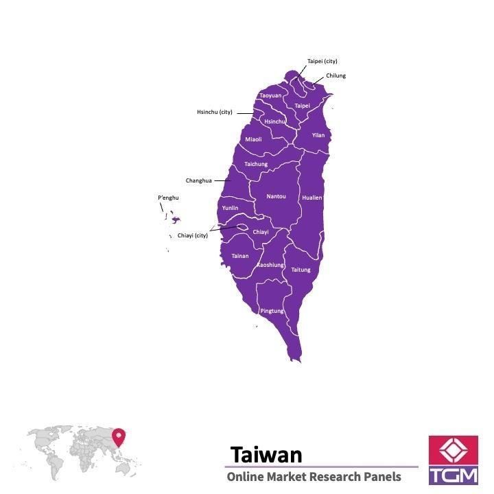 Onlinepanel i Taiwan|  Marknadsundersökning i Taiwan