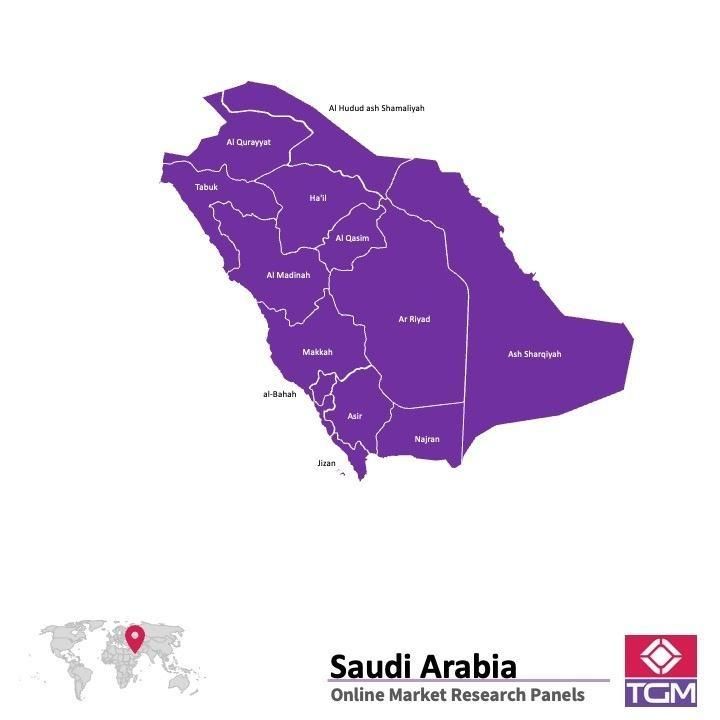 Onlinepanel i Saudiarabien (KSA)|  Marknadsundersökning i Saudiarabien (KSA)