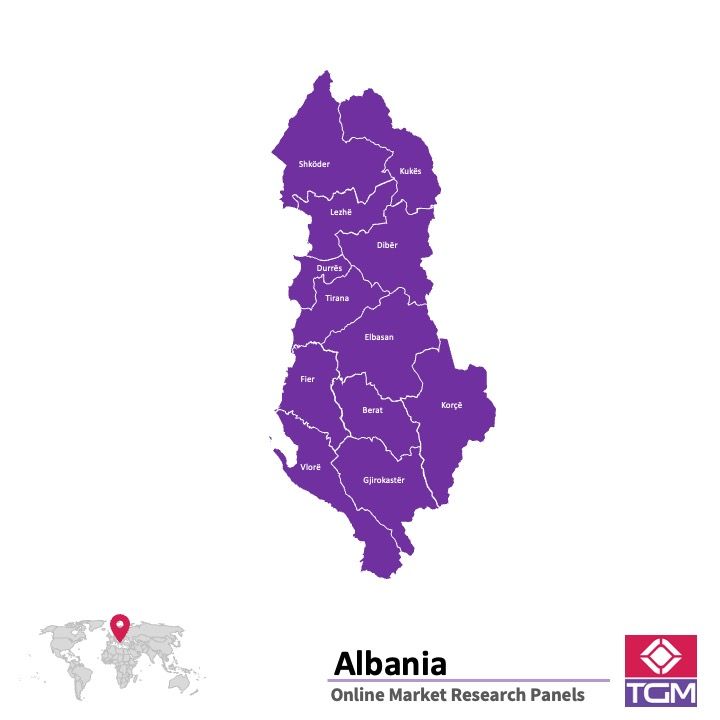Onlinepanel i Albanien|  Marknadsundersökning i Albanien