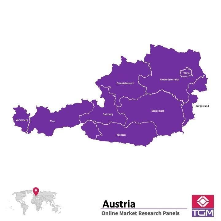 Onlinepanel i Österrike|  Marknadsundersökning i Österrike
