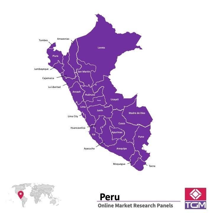 Onlinepanel i Peru|  Marknadsundersökning i Peru