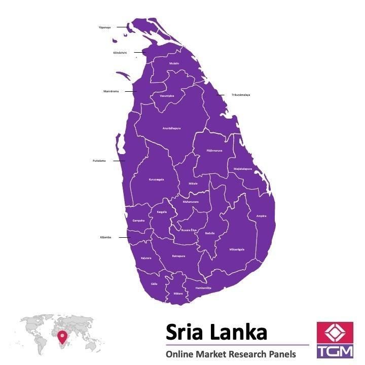 Onlinepanel i Sri Lanka|  Marknadsundersökning i Sri Lanka