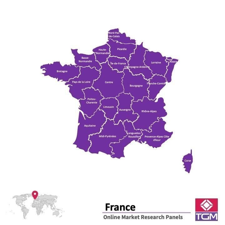 Onlinepanel i Frankrike|  Marknadsundersökning i Frankrike